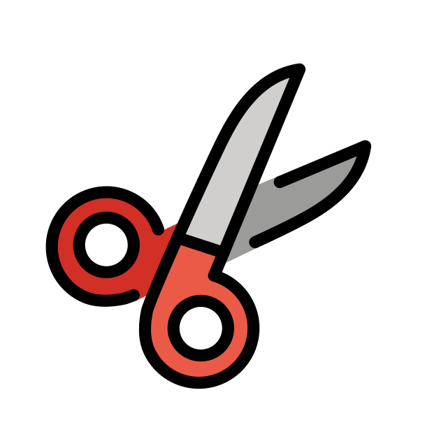 scissors transparent PNG icon, color version, 618 by 618 pixels