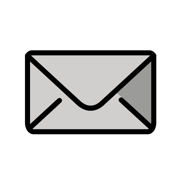 envelope transparent PNG icon, color version, 618 by 618 pixels