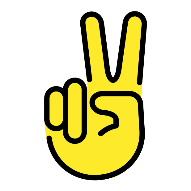 victory hand transparent PNG icon, color version, 618 by 618 pixels