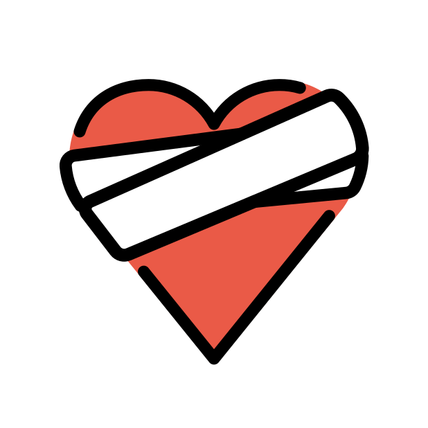 mending heart transparent PNG icon, color version, 618 by 618 pixels