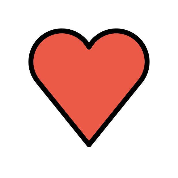 red heart transparent PNG icon, color version, 618 by 618 pixels