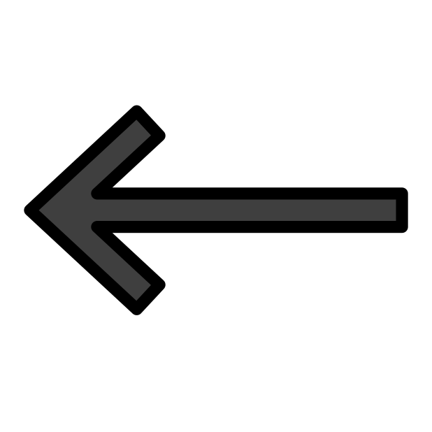 left arrow transparent PNG icon, color version, 618 by 618 pixels