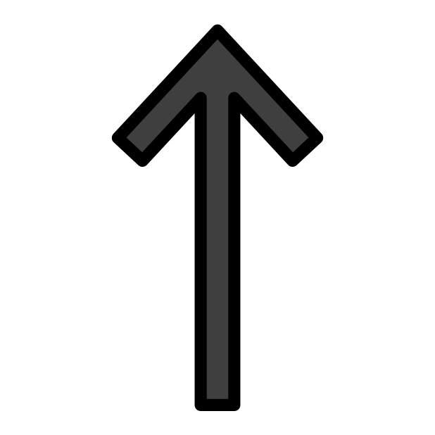 up arrow transparent PNG icon, color version, 618 by 618 pixels