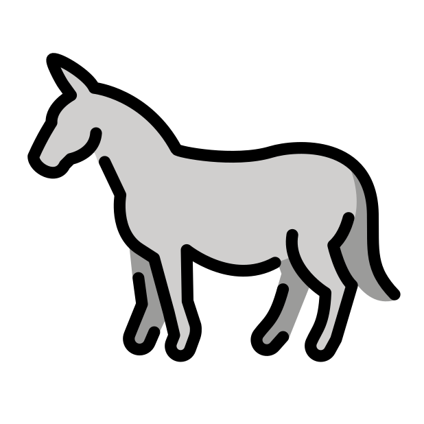 donkey transparent PNG icon, color version, 618 by 618 pixels