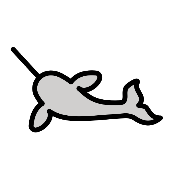 narwhal transparent PNG icon, color version, 618 by 618 pixels