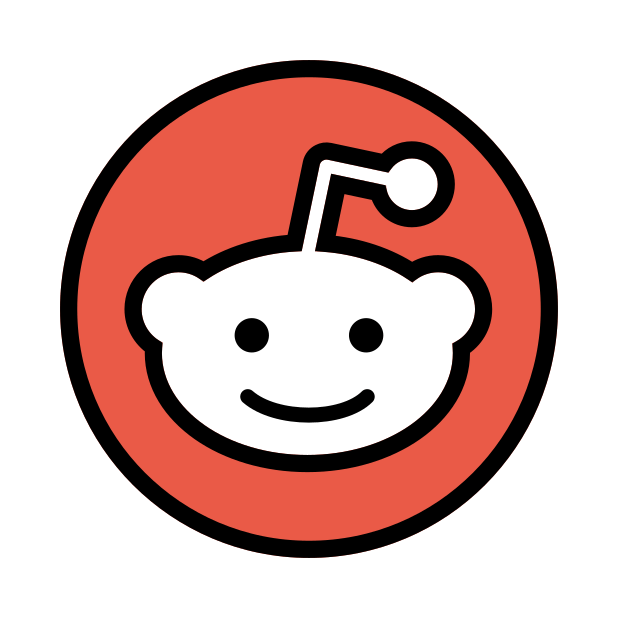 reddit transparent PNG icon, color version, 618 by 618 pixels