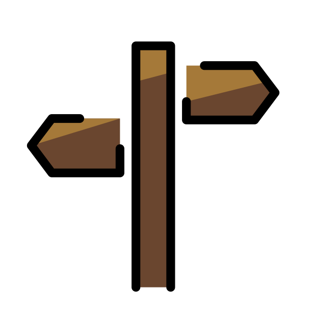 signpost transparent PNG icon, color version, 618 by 618 pixels