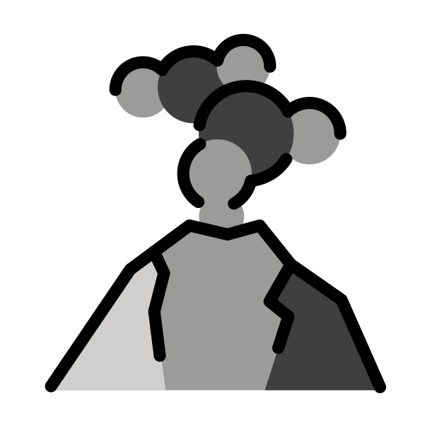 volcano eruption transparent PNG icon, color version, 618 by 618 pixels