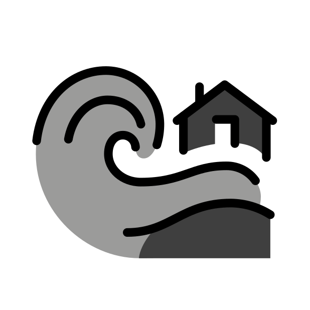 tsunami transparent PNG icon, color version, 618 by 618 pixels