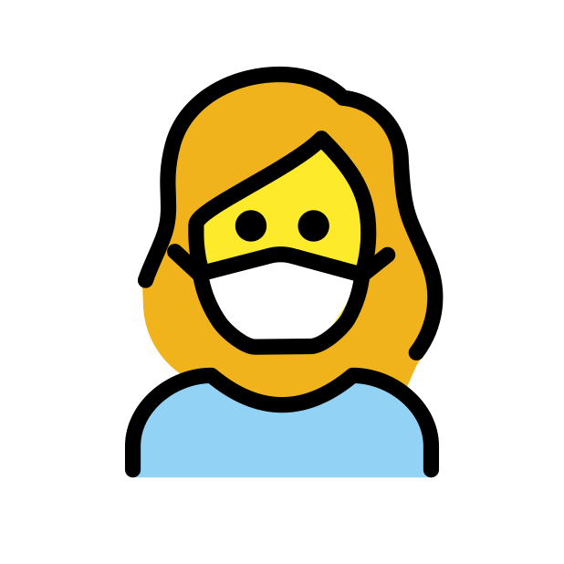 woman with medical mask transparent PNG icon, color version, 618 by 618 pixels