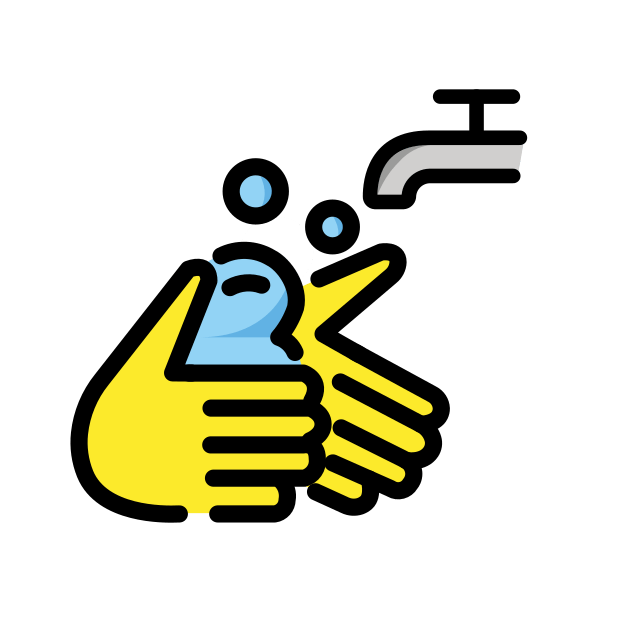wash hands transparent PNG icon, color version, 618 by 618 pixels