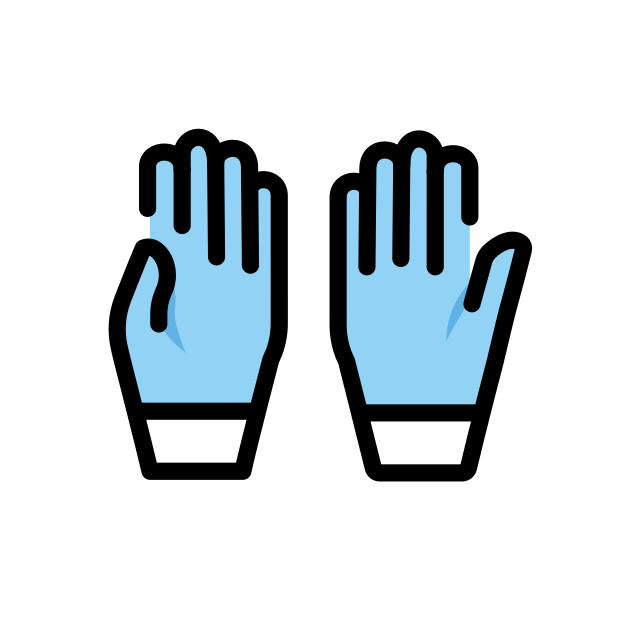 medical gloves transparent PNG icon, color version, 618 by 618 pixels