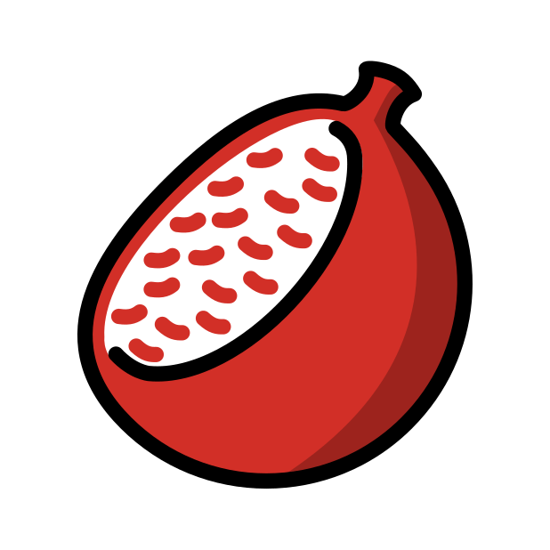 pomegranate transparent PNG icon, color version, 618 by 618 pixels