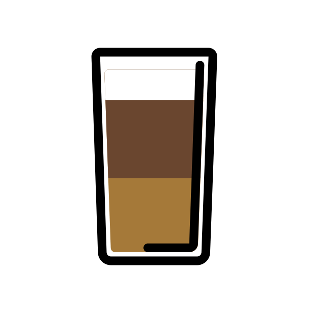 latte macchiato transparent PNG icon, color version, 618 by 618 pixels