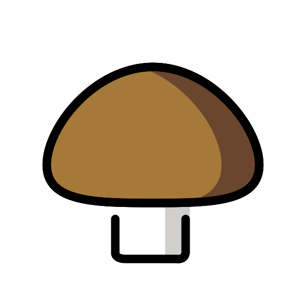 champignon brown transparent PNG icon, color version, 618 by 618 pixels