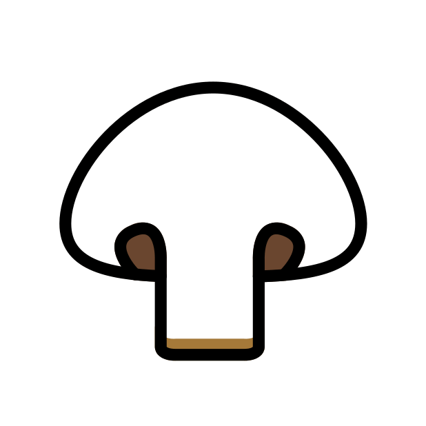 champignon white transparent PNG icon, color version, 618 by 618 pixels
