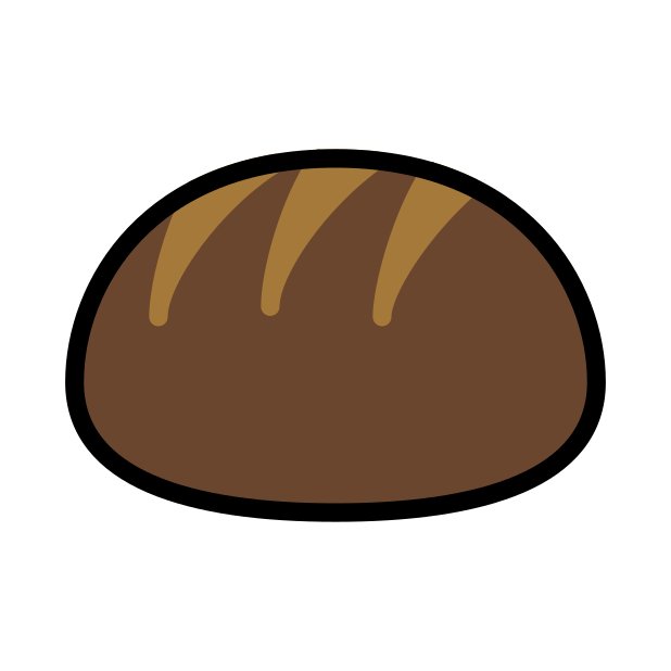 boule bread transparent PNG icon, color version, 618 by 618 pixels
