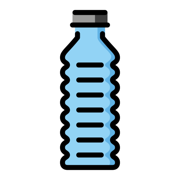 plastic bottle transparent PNG icon, color version, 618 by 618 pixels