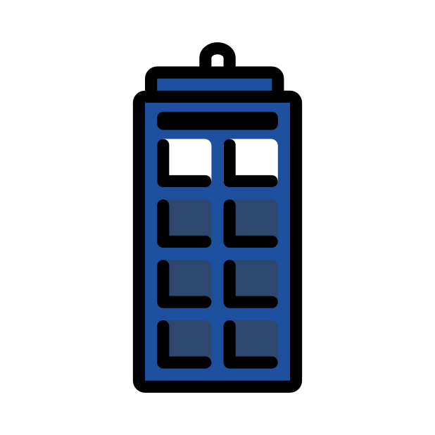 tardis transparent PNG icon, color version, 618 by 618 pixels