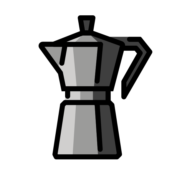 moka pot transparent PNG icon, color version, 618 by 618 pixels