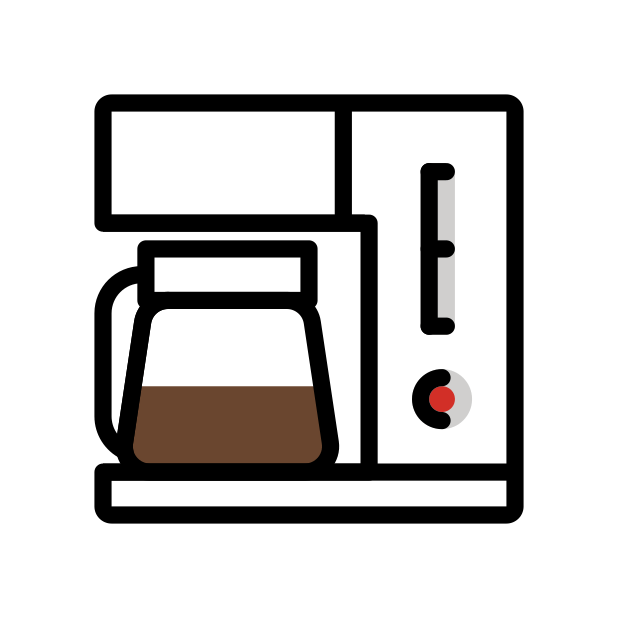 drip coffee maker transparent PNG icon, color version, 618 by 618 pixels