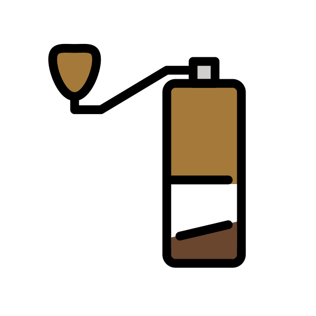 coffee grinder transparent PNG icon, color version, 618 by 618 pixels