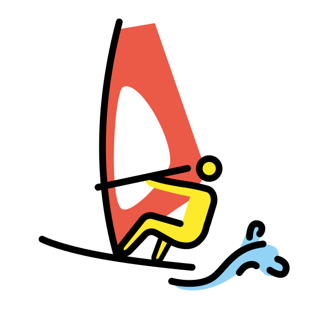 windsurfing transparent PNG icon, color version, 618 by 618 pixels