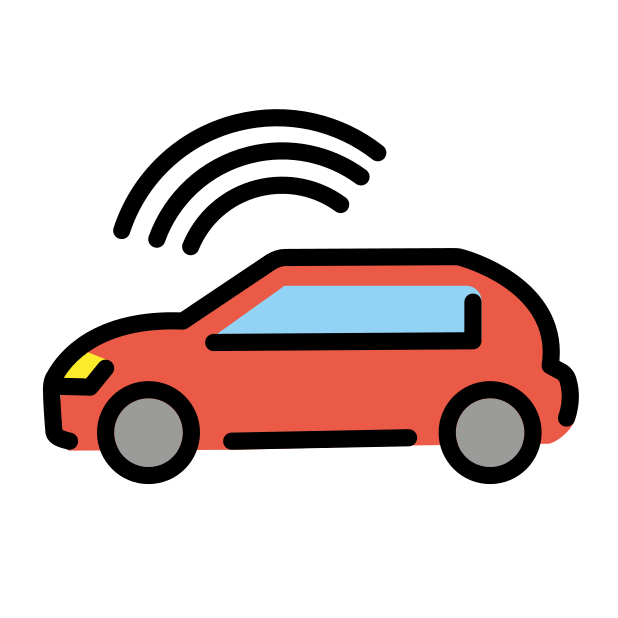 autonomous car transparent PNG icon, color version, 618 by 618 pixels