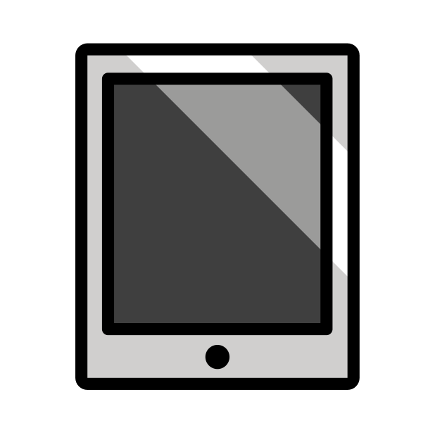 tablet transparent PNG icon, color version, 618 by 618 pixels