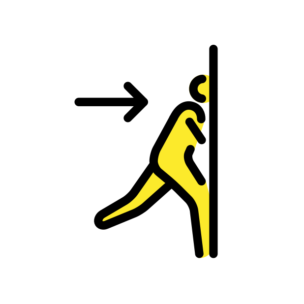 emergency exit transparent PNG icon, color version, 618 by 618 pixels