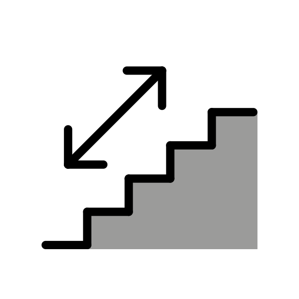 stairway transparent PNG icon, color version, 618 by 618 pixels