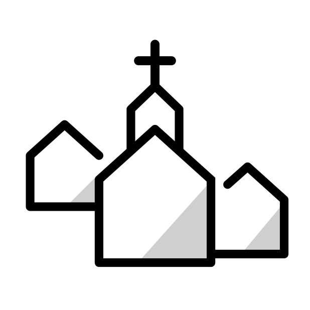 town transparent PNG icon, color version, 618 by 618 pixels