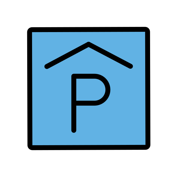 parking garage transparent PNG icon, color version, 618 by 618 pixels