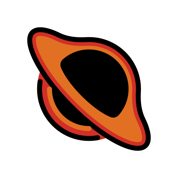 black hole transparent PNG icon, color version, 618 by 618 pixels