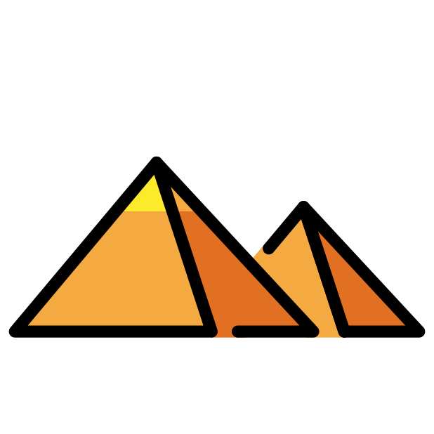 great pyramid of giza transparent PNG icon, color version, 618 by 618 pixels