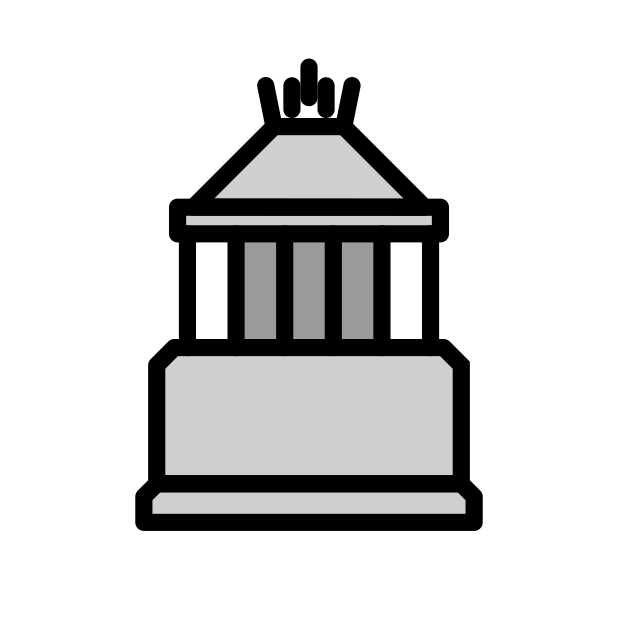 mausoleum at halicarnassus transparent PNG icon, color version, 618 by 618 pixels