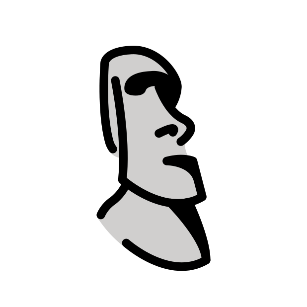 moai transparent PNG icon, color version, 618 by 618 pixels