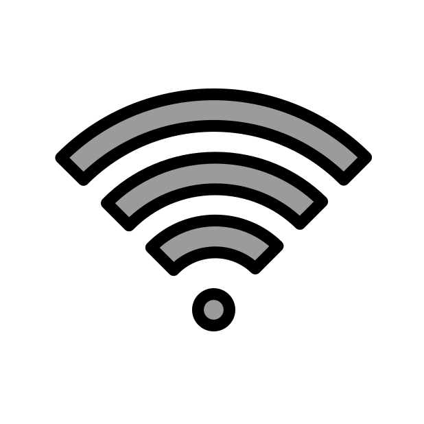 wifi transparent PNG icon, color version, 618 by 618 pixels