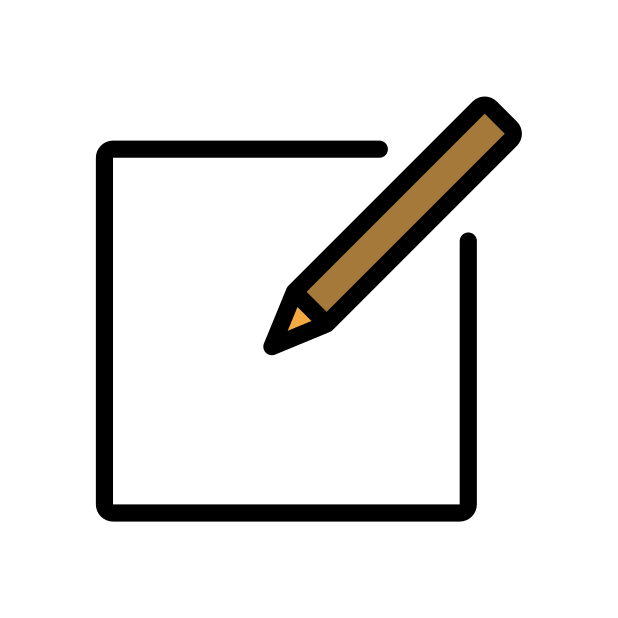 edit transparent PNG icon, color version, 618 by 618 pixels