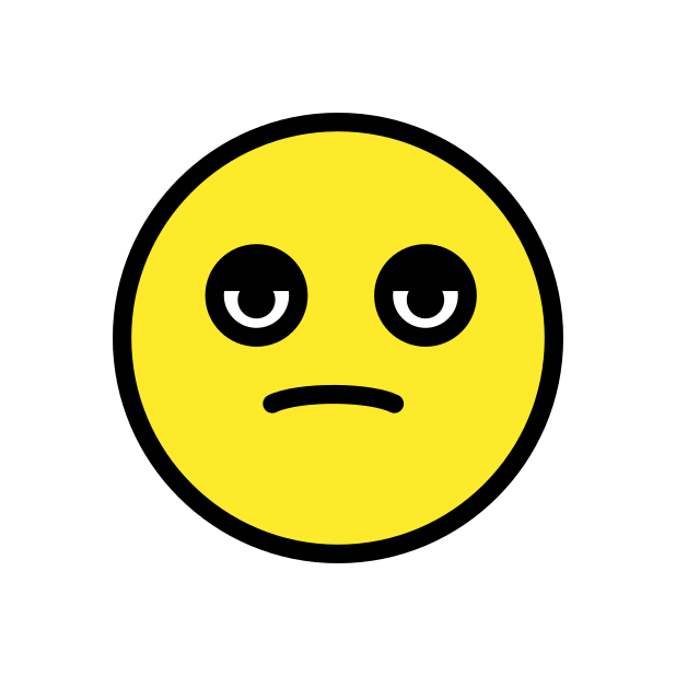 exhausted face transparent PNG icon, color version, 618 by 618 pixels