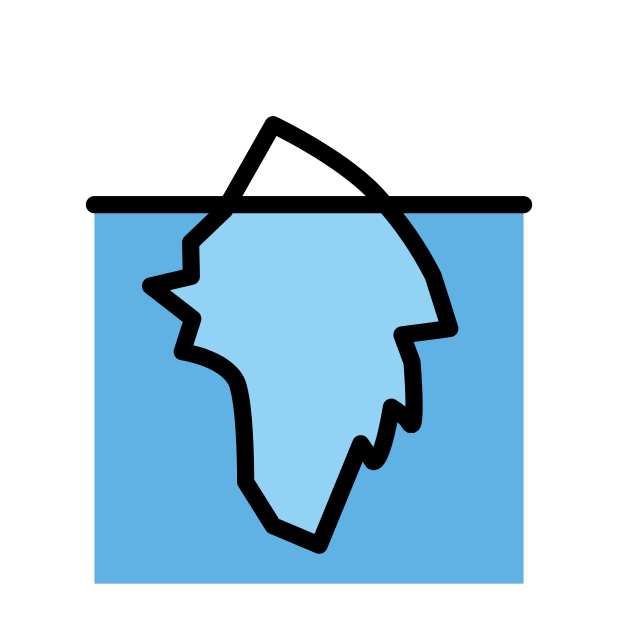 iceberg transparent PNG icon, color version, 618 by 618 pixels