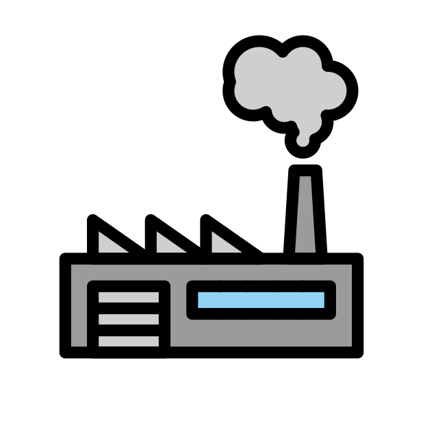 exhaust gases factory transparent PNG icon, color version, 618 by 618 pixels