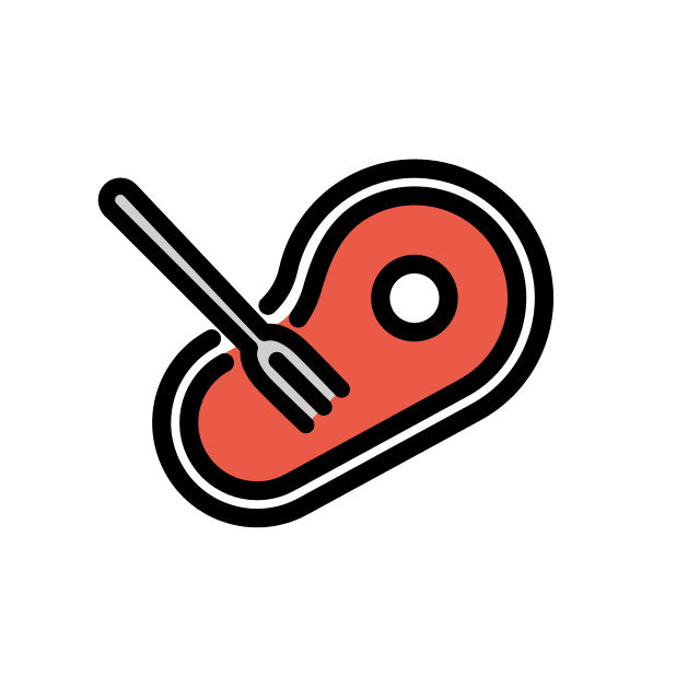 meat consumption transparent PNG icon, color version, 618 by 618 pixels