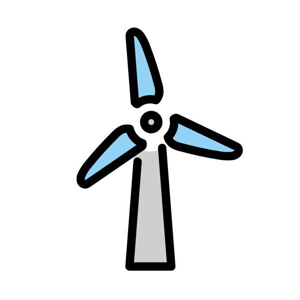 wind energy transparent PNG icon, color version, 618 by 618 pixels