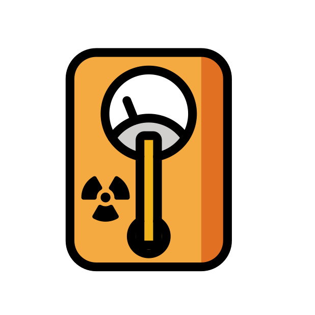 geiger counter transparent PNG icon, color version, 618 by 618 pixels