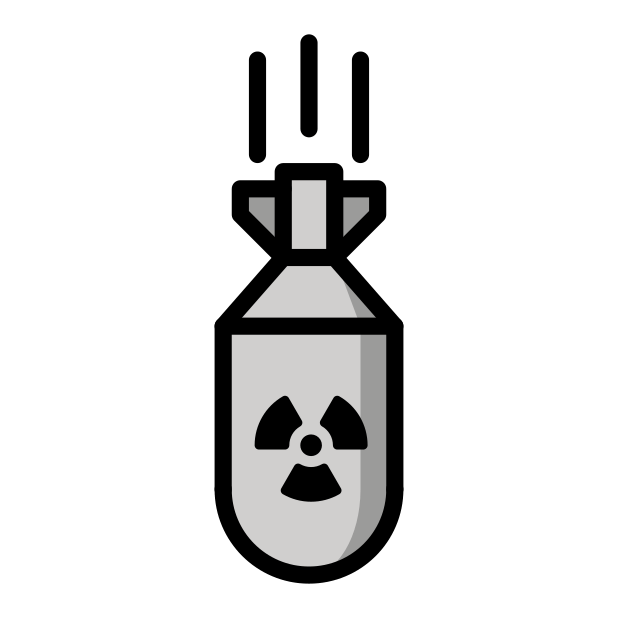 atom bomb transparent PNG icon, color version, 618 by 618 pixels
