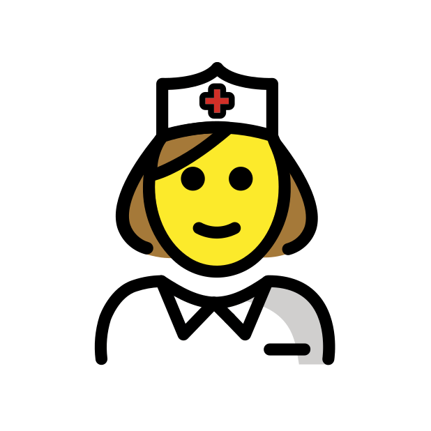 female nurse transparent PNG icon, color version, 618 by 618 pixels