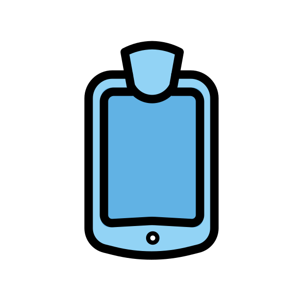 hot-water bottle transparent PNG icon, color version, 618 by 618 pixels