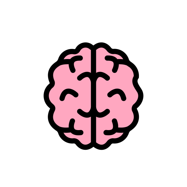 brain transparent PNG icon, color version, 618 by 618 pixels
