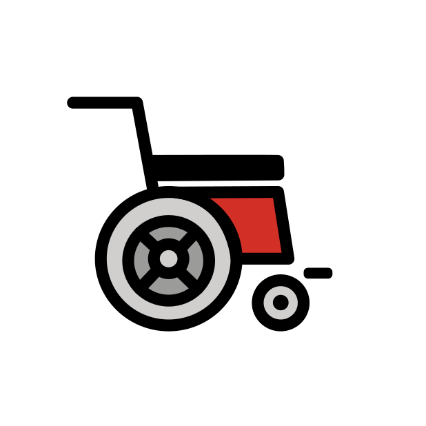 wheel chair transparent PNG icon, color version, 618 by 618 pixels
